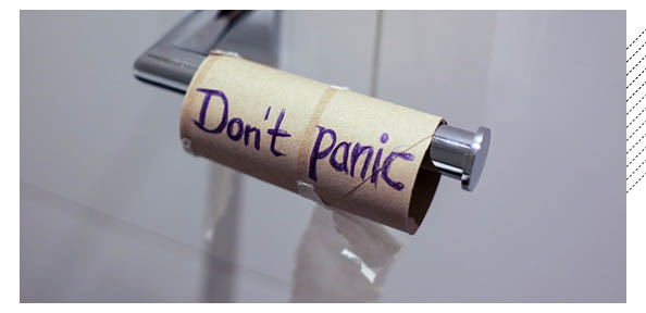 empty toilet paper roll, don't panic