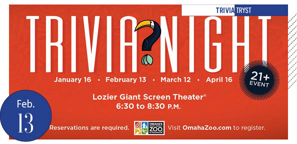 Zoo Trivia Night orange poster