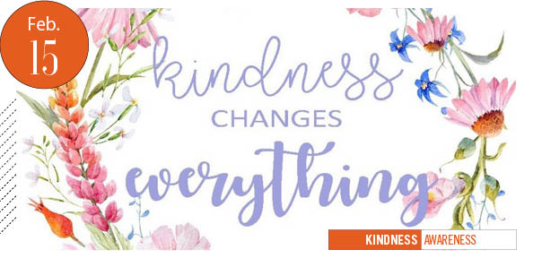 Kindness changes everything, flowery stock image