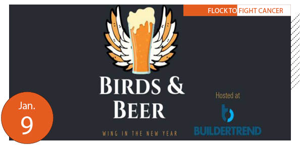 Birds & Beer poster, winged beer
