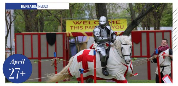 Rider on horse at Renaissance Faire